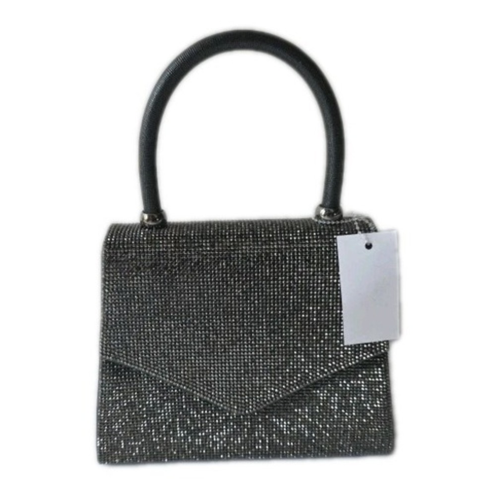 Aldo Evening Silver Sequins Top Handle Crossbody Cocktail Purse NWT